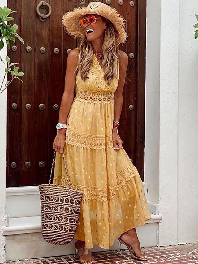 Women's A-Line Dress Maxi long Dress - Image 3