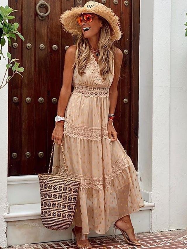 Women's A-Line Dress Maxi long Dress - Image 4