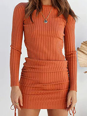 No Turning Back Drawstring Mini Dress