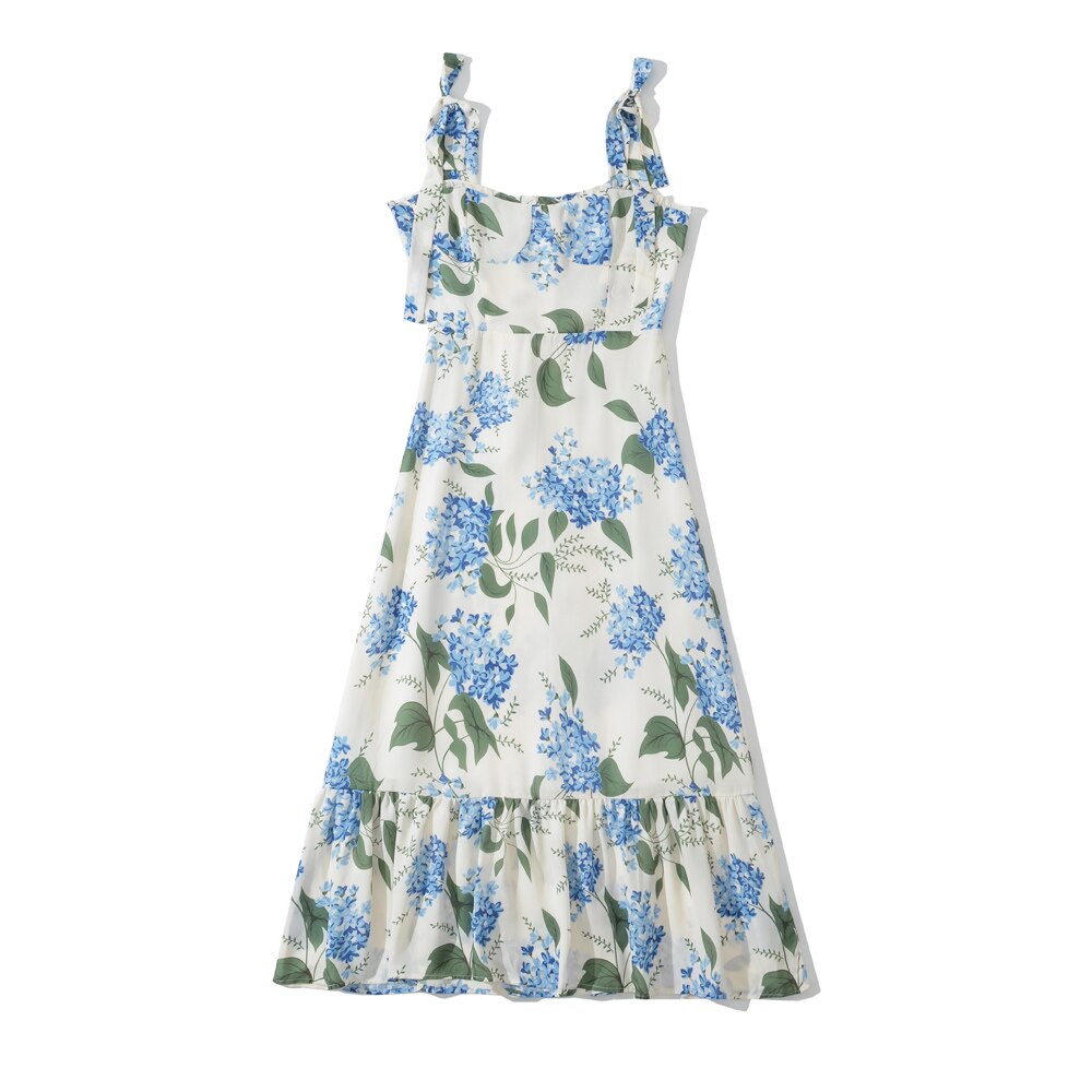 New Women French Style Prairie Chic Sling Dress Sexy Sleeveless Ladies Holiday Summer Chiffon Dresses - Image 3