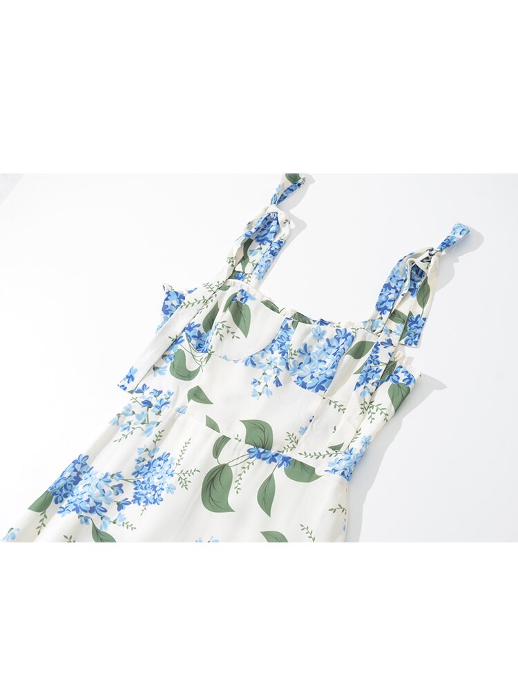 New Women French Style Prairie Chic Sling Dress Sexy Sleeveless Ladies Holiday Summer Chiffon Dresses - Image 2