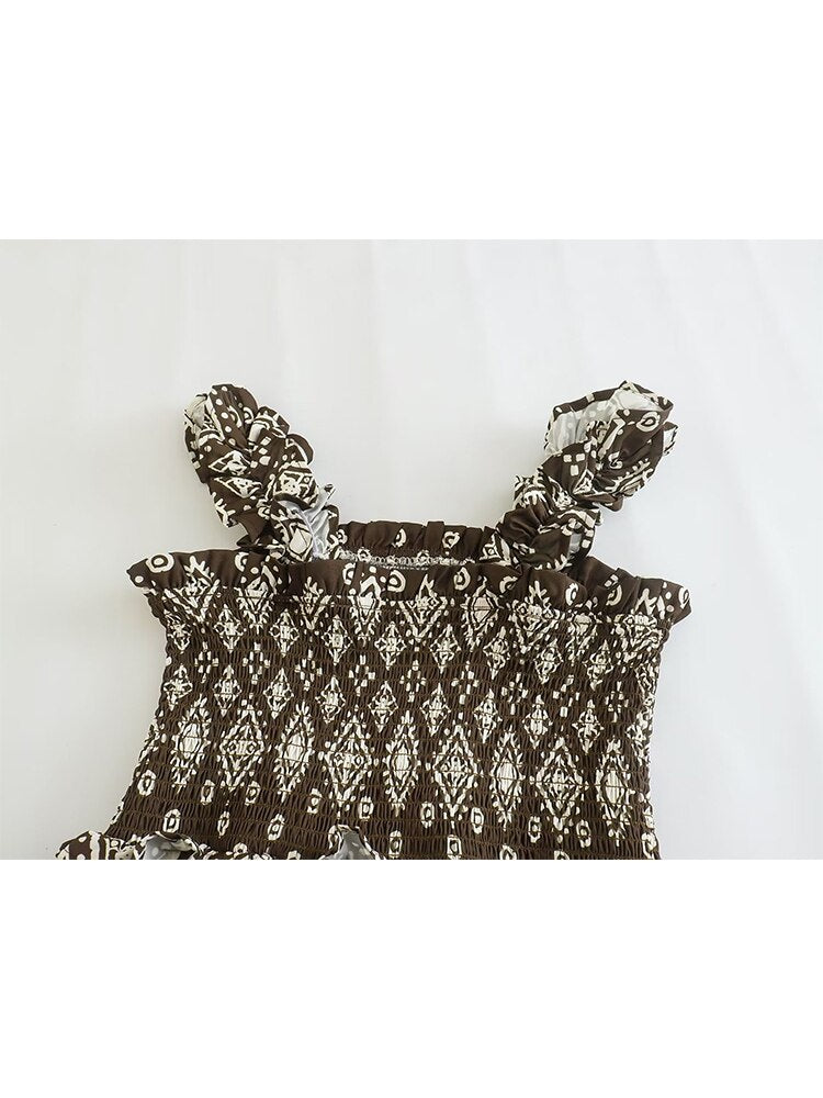 New Women Vintage Floral Print Sling Dress Sexy Sleeveless Romantic Ladies Holiday Summer Dress Midi Vestidos - Image 3